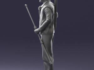 man with hunting rifle 0206 3d print ready 3D 打印模型