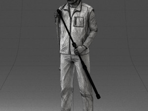 man with hunting rifle 0206 3d print ready 3D 打印模型