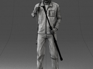 man with hunting rifle 0206 3d print ready 3D 打印模型