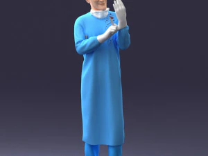 000339 Cirurgi&atilde;o Masculino em Uniforme M&eacute;dico 0222 Modelo 3D