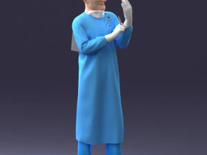 000339 Male Surgeon in Medical Uniform 0222 3D Model