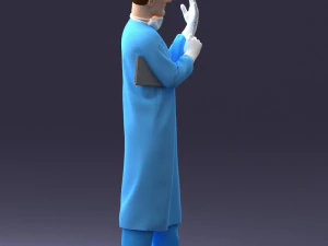 000339 Male Surgeon in Medical Uniform 0222 3D Model