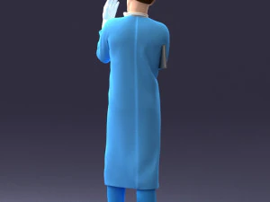 000339 Male Surgeon in Medical Uniform 0222 3D Model