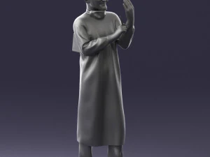000339 Male Surgeon in Medical Uniform 0222 3D Model