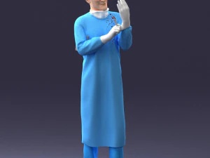 000339 Male Surgeon in Medical Uniform 0222 3dp 3D Print Model