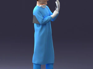 000339 Male Surgeon in Medical Uniform 0222 3dp 3D Print Model