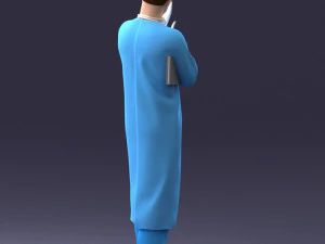 000339 Male Surgeon in Medical Uniform 0222 3dp 3D Print Model