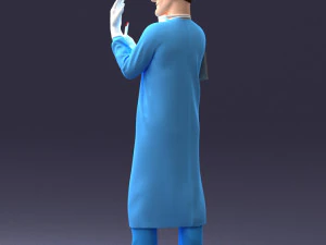 000339 Male Surgeon in Medical Uniform 0222 3dp 3D Print Model