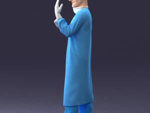 000339 Male Surgeon in Medical Uniform 0222 3dp 3D Print Model