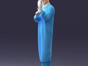 000339 Male Surgeon in Medical Uniform 0222 3dp 3D Print Model