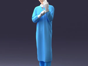 000339 Male Surgeon in Medical Uniform 0222 3dp 3D Print Model