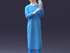 000339 Male Surgeon in Medical Uniform 0222 3dp 3D Print Model