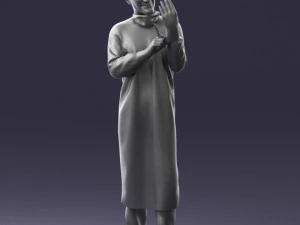 000339 Male Surgeon in Medical Uniform 0222 3dp 3D Print Model