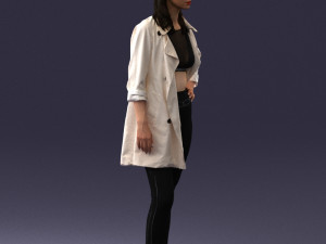 girl in white jacket 0427 Model 3D