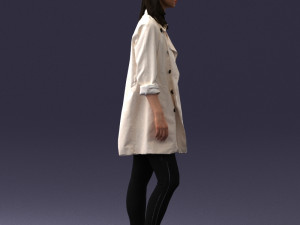 girl in white jacket 0427 Model 3D