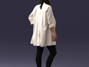 girl in white jacket 0427 Model 3D