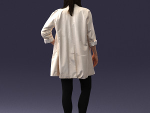 girl in white jacket 0427 Model 3D