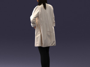 girl in white jacket 0427 Model 3D