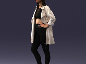 girl in white jacket 0427 Model 3D