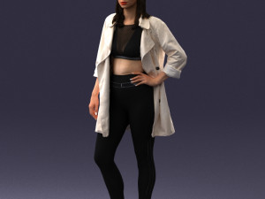 girl in white jacket 0427 Model 3D