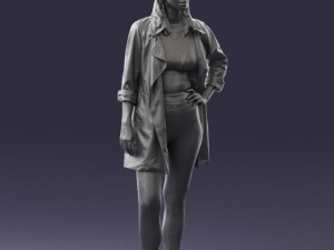 girl in white jacket 0427 Model 3D