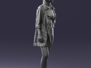 girl in white jacket 0427 Model 3D