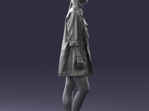 girl in white jacket 0427 Model 3D
