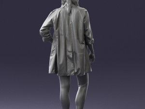 girl in white jacket 0427 Model 3D