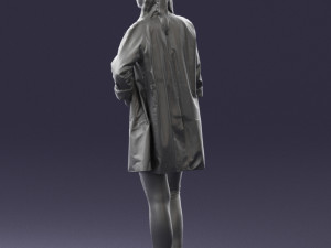 girl in white jacket 0427 Model 3D
