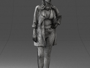 girl in white jacket 0427 Model 3D