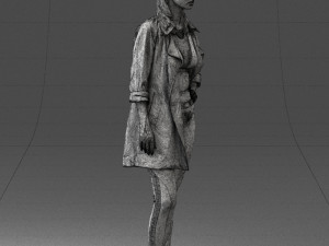 girl in white jacket 0427 Model 3D