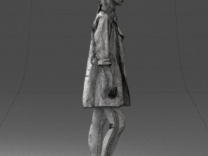 girl in white jacket 0427 Model 3D