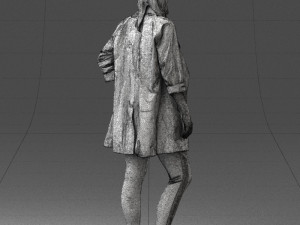 girl in white jacket 0427 Model 3D