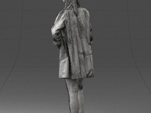 girl in white jacket 0427 Model 3D