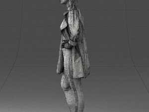 girl in white jacket 0427 Model 3D