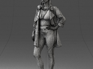 girl in white jacket 0427 Model 3D