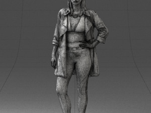 girl in white jacket 0427 Model 3D