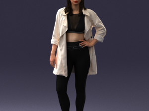 girl in white jacket 0427 3d print ready 3D Print Model