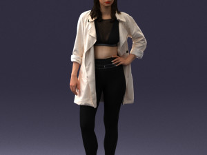 girl in white jacket 0427 3d print ready 3D प्रिंट मॉडल