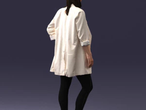 000341 Woman in Light Coat 3D Scan 0427 3dp 3D Print Model