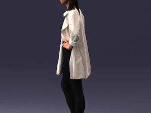 000341 Woman in Light Coat 3D Scan 0427 3dp 3D Print Model