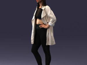 000341 Woman in Light Coat 3D Scan 0427 3dp 3D Print Model