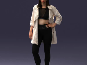 000341 Woman in Light Coat 3D Scan 0427 3dp 3D Print Model