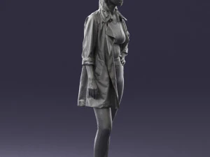 000341 Woman in Light Coat 3D Scan 0427 3dp 3D Print Model