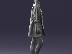 000341 Woman in Light Coat 3D Scan 0427 3dp 3D Print Model