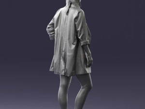 000341 Woman in Light Coat 3D Scan 0427 3dp 3D Print Model