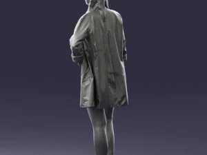 000341 Woman in Light Coat 3D Scan 0427 3dp 3D Print Model