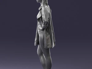 000341 Woman in Light Coat 3D Scan 0427 3dp 3D Print Model