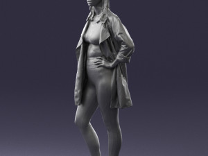 girl in white jacket 0427 3d print ready 3D प्रिंट मॉडल