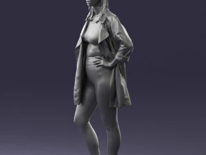 000341 Woman in Light Coat 3D Scan 0427 3dp 3D Print Model